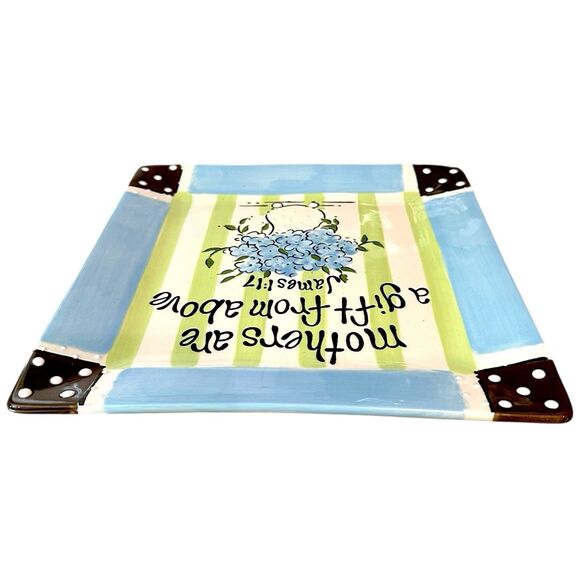 Burton+Burton Decorative Ceramic Scripture Plate – Mothers Are a Gift from Above - Picture 9 of 11